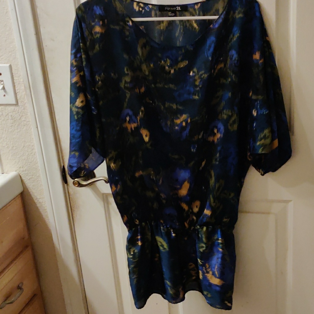 Blue Multi Color Dress